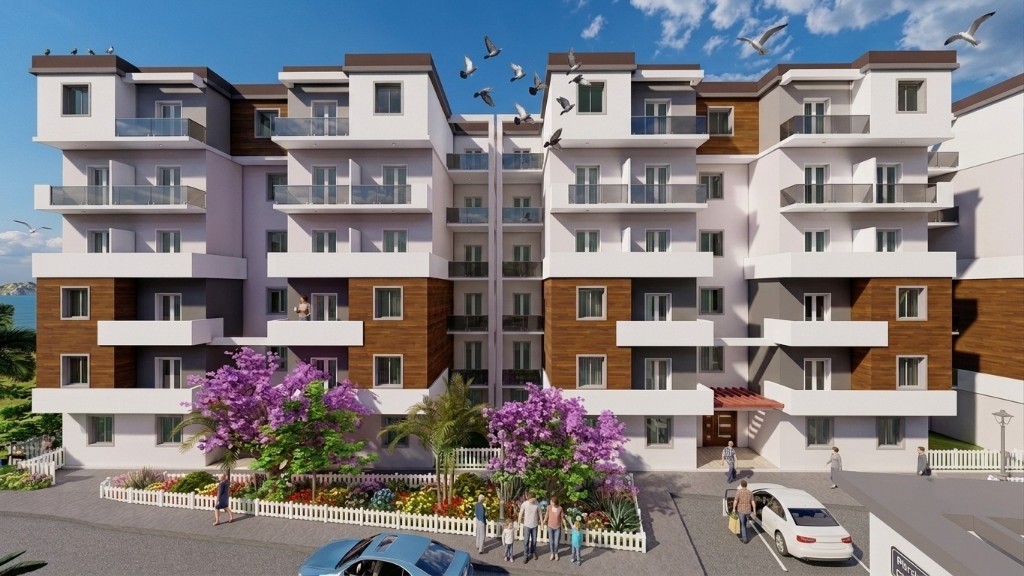 Vue aérienne du complexe résidentiel